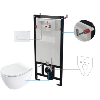 Zestaw WC podtynkowy 6 w 1